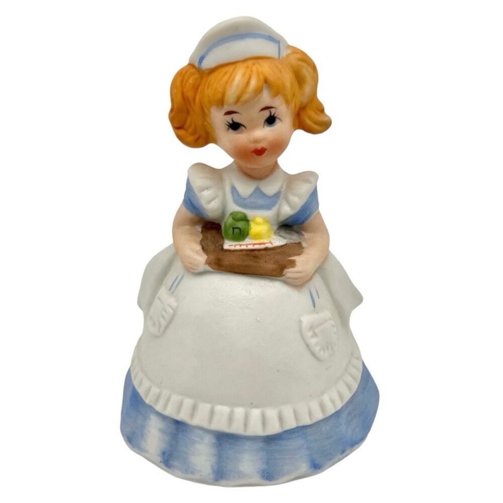 Vintage Porcelain Bell MSR Imports 1979 Nurse Decor Collectible